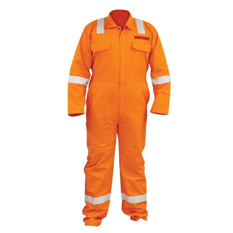 Workwear coverall, orange, cotton 200gsm, size Medium