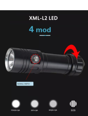IPX8 LED  5000LM FENER+PİL