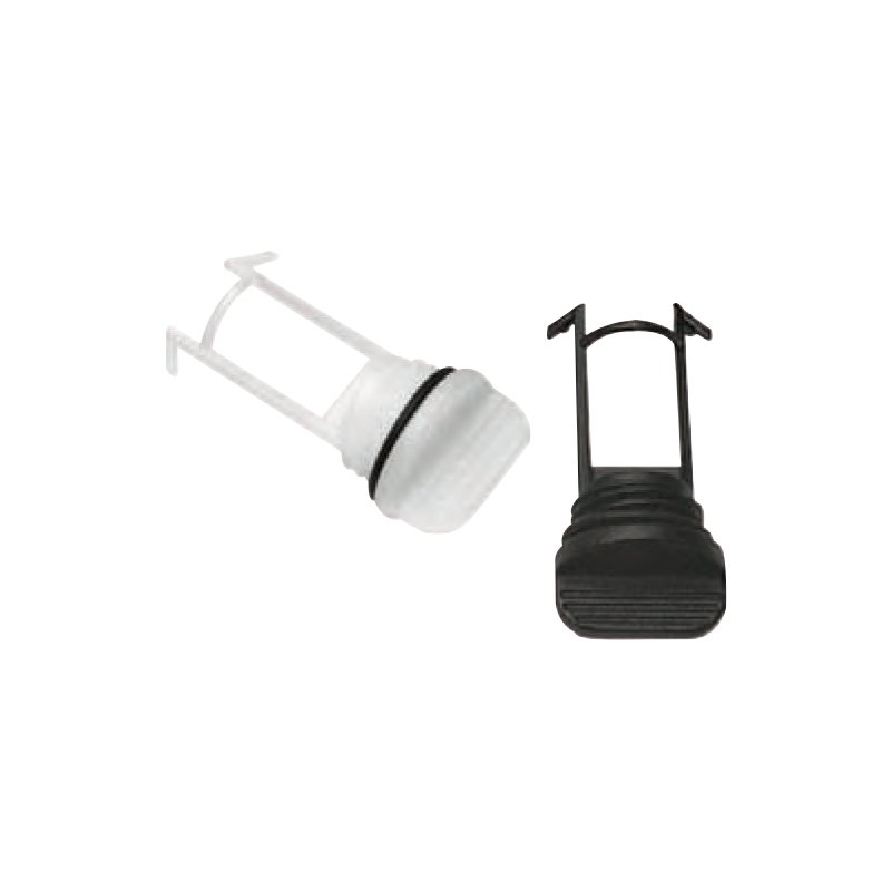 Captive Plug with O-Ring for Drain Socket, Black