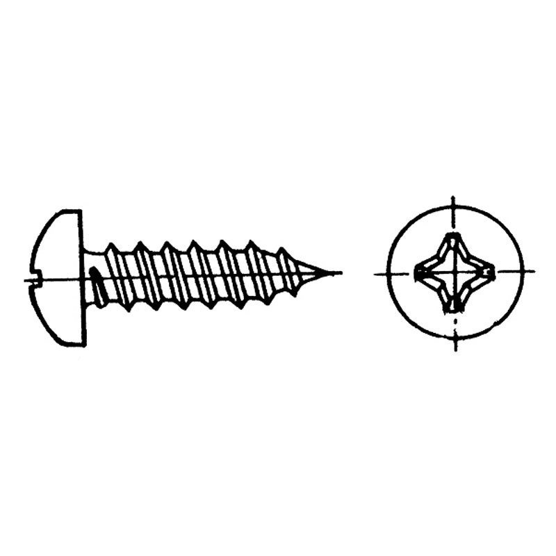 Yıldız Silindir Baş Sac Vida 3,5X25 Mm Aısı 316 Dın 7981