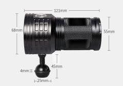 IPX8 27 LED'li Dalış Feneri - Pil Dahil