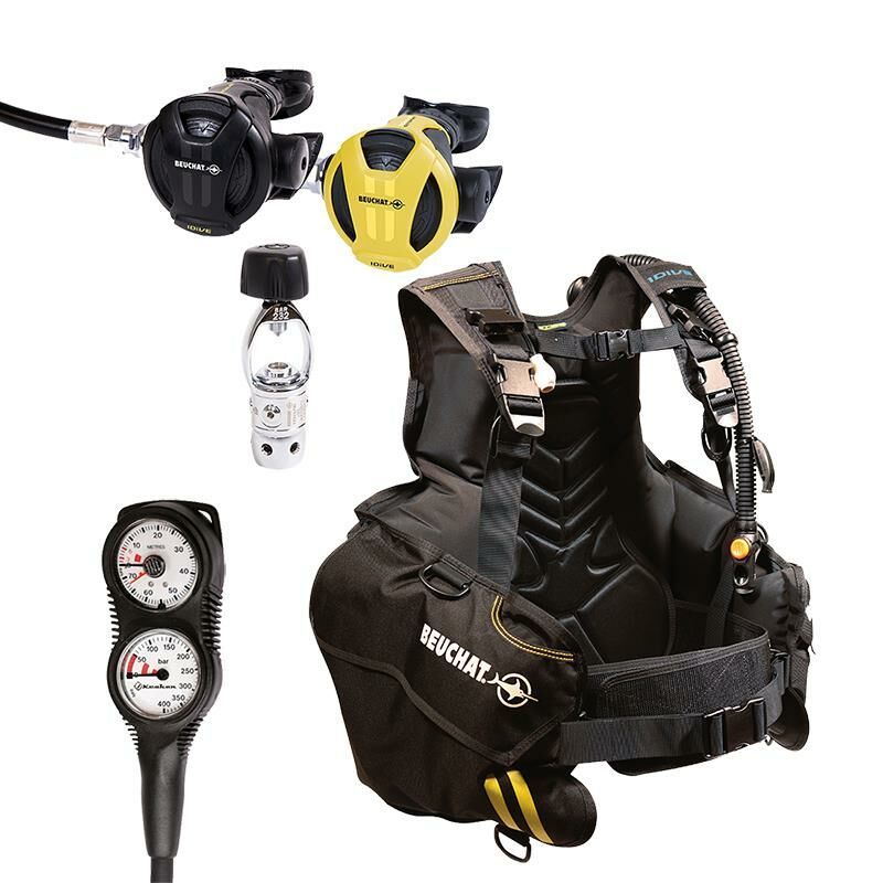 BEUCHAT Scuba Set ECO, 1DIVE Bc, Regülatör, Ahtapot, Konsol, INT-M-L