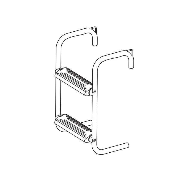 Pontoon Ladder,Inox 316,2 steps