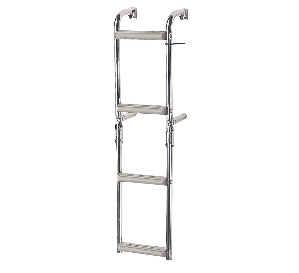 Foldable Ladder,Inox 316,1+2 steps,for narr.transom,90⁰