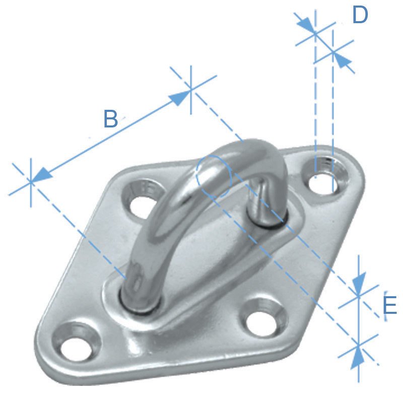DIAMOD PAD W/ RING STAINLESS STEEL DIAM 8 MM