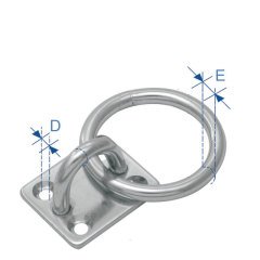 SPARE PAD W/EYE RING STAINLESS STELL DIAM 8