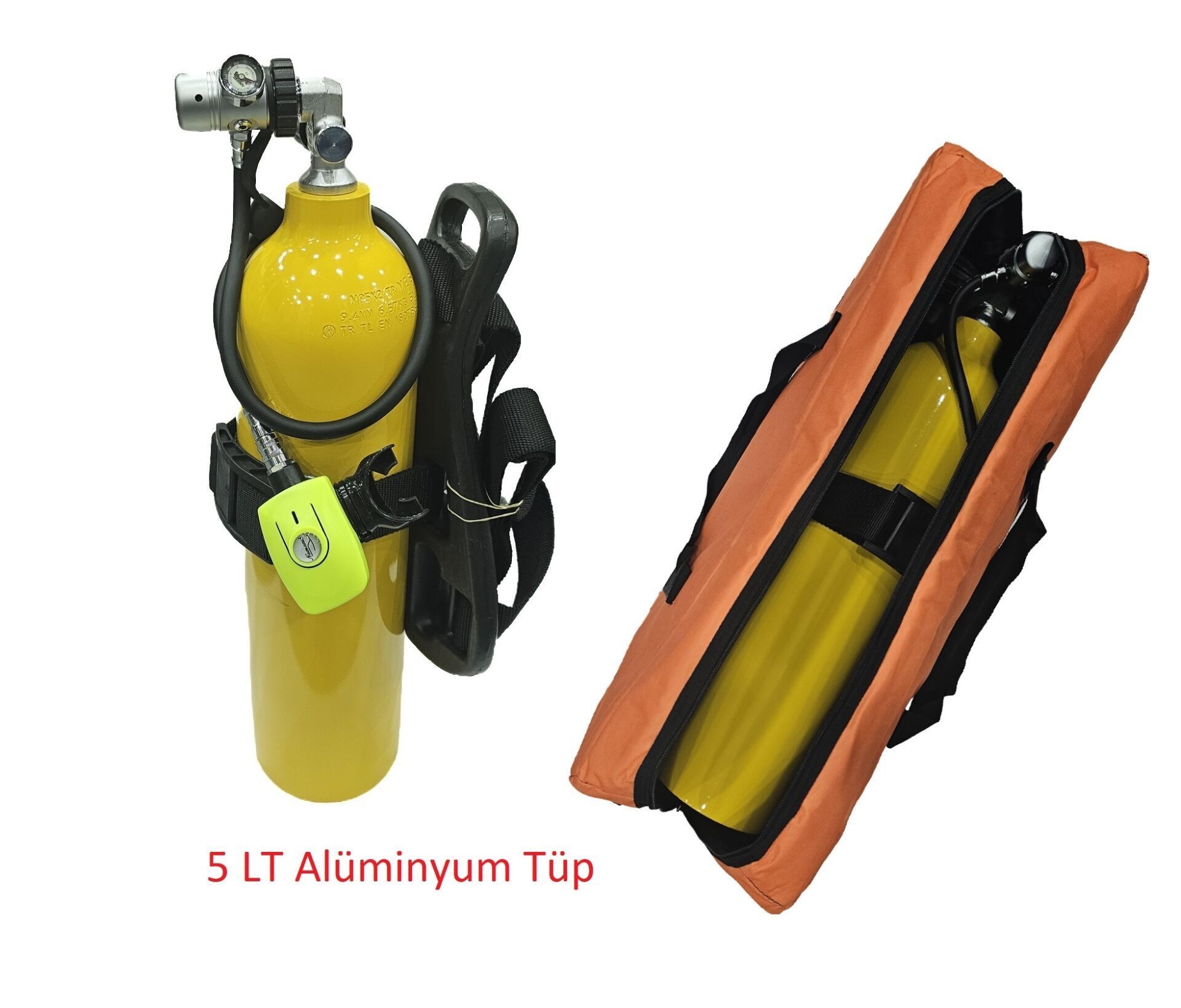5 L.Tekne Scuba Set - Çantalı-SARI