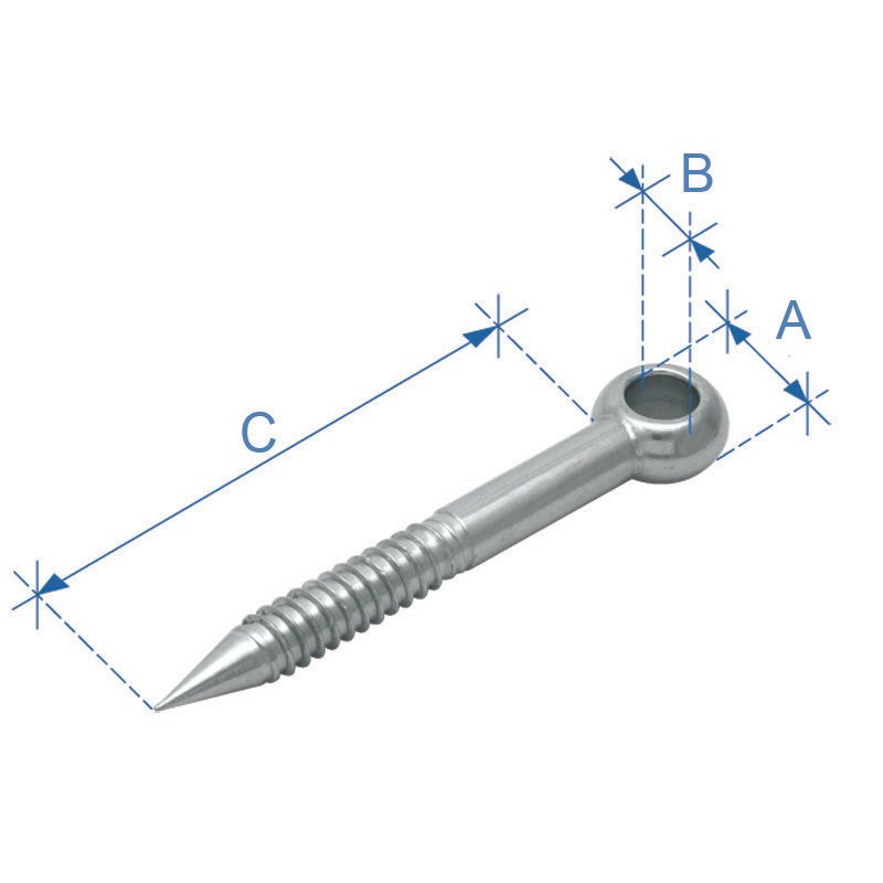 Gözlü Ağaç Vidası, Inox 316, 6x60Mm