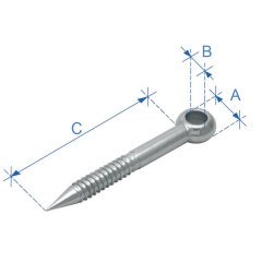 Gözlü Ağaç Vidası, Inox 316, 6x60Mm