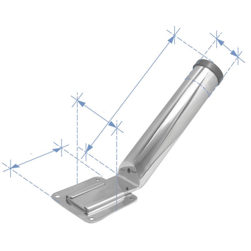 Kamış Yuvası, Portatif, Inox 304, Ç.ø44mm, Plaka 94,8x101,6mm