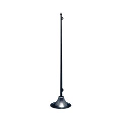 Flag Staff, w/Vert. & Horiz. Base, L.390mm, Black