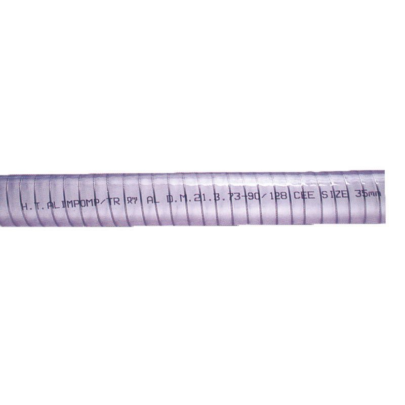Sıvı Atık-Su Transfer Hortumu , PVC, Beyaz, Çelik Telle Güçlendirilmiş Ø25mm, 1''