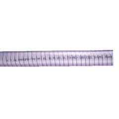 Sıvı Atık-Su Transfer Hortumu , PVC, Beyaz, Çelik Telle Güçlendirilmiş Ø25mm, 1''