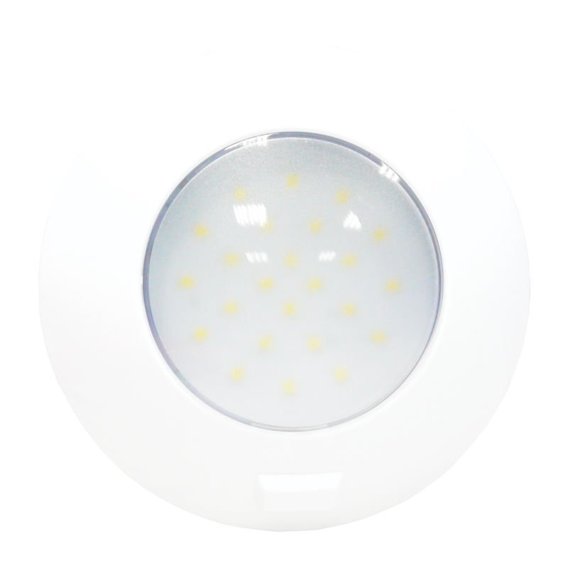 Aqua LED'li Tavan Lambası, yuvarlak, beyaz, anahtarlı, 4.8W, 12&24V Multivolt DC