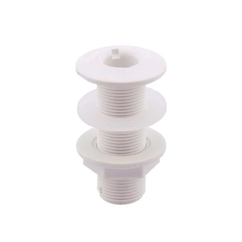 Thru-Hull Fitting 3/4'',w/ Washer, L.81mm, White, ISO