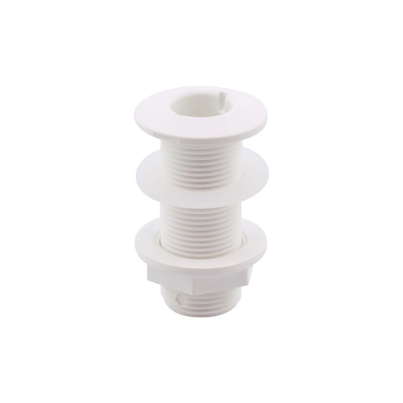 Thru-Hull Fitting 1'',w/ Washer, L.87mm, White, ISO