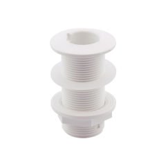 Thru-Hull Fitting 1 1/4'',w/ Washer, L98mm, White, ISO
