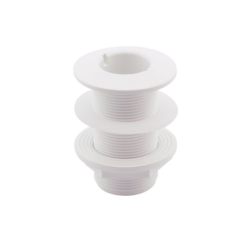 Thru-Hull Fitting 1 1/2'',w/ Washer, L98mm, White, ISO