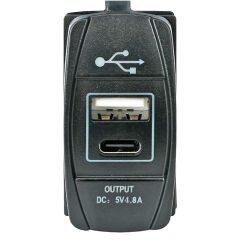 Double Port Current Plug (USB & C)