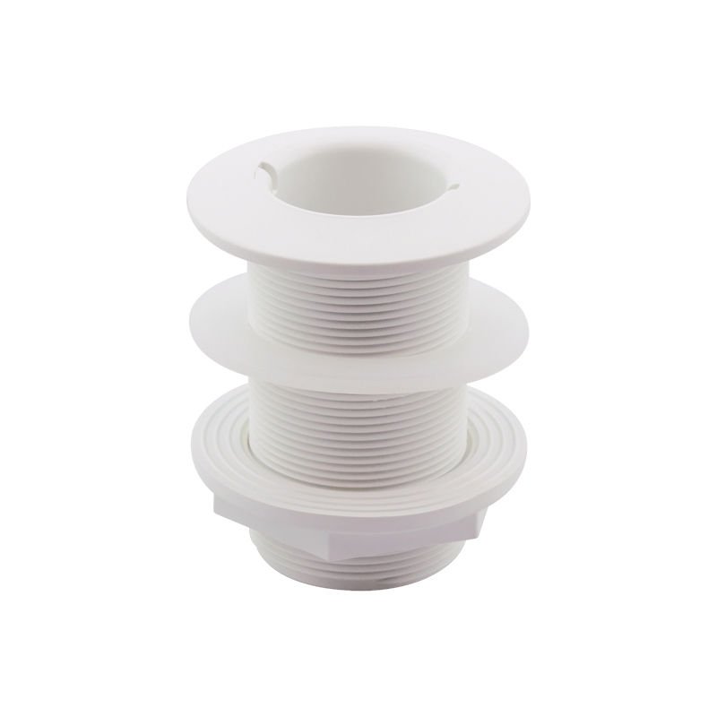 Thru-Hull Fitting 2'',w/ Washer, L110mm, White, ISO