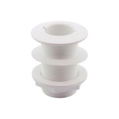 Thru-Hull Fitting 2'',w/ Washer, L110mm, White, ISO