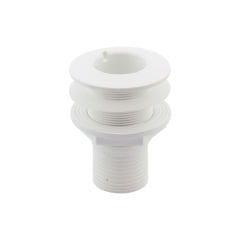 Thru-Hull Fitting 2'', w/Hose Barb Ø51mm & Washer, White, ISO