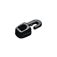 Snap Hook w/Eye Ø9x38mm, f/Ø6mm Cord, Polyam. Black