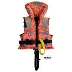 LALIZAS Lifejacket, 150N, ISO, Child, 30-40kg, Fluo Orange w/Aquatic Pattern