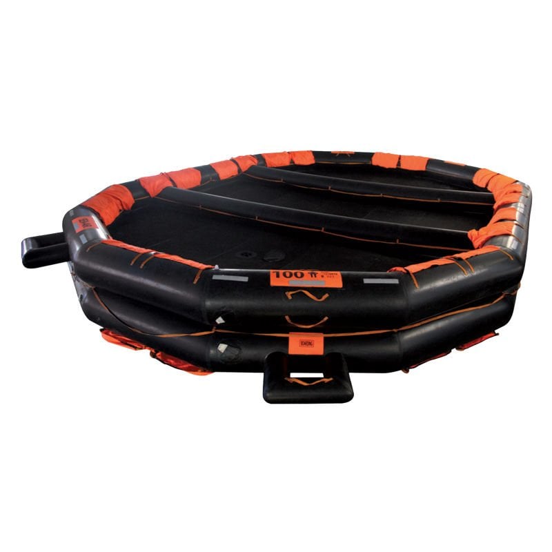 LALIZAS Liferaft OCEANO,Open Reversible Type, 100 prs,canister